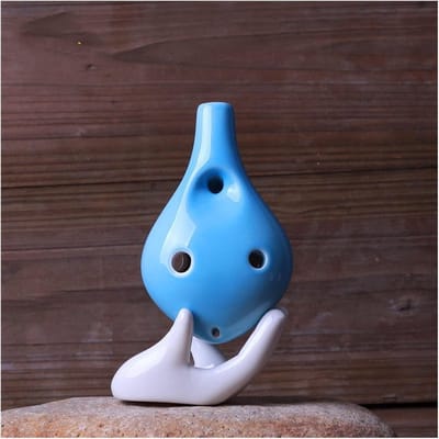 Ocarina Muziekinstrument - Keramische Fluit - Muziek Leren - Zes Gaten Ontwerp - 500 Gram - Bruin