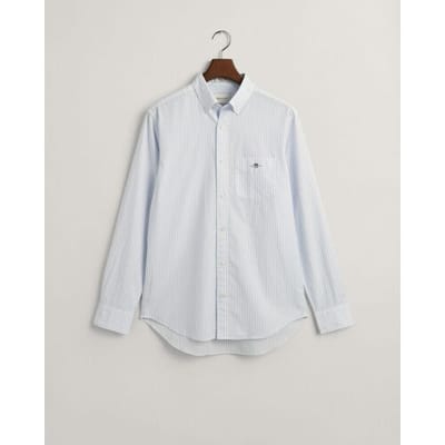 Gant Overhemd Poplin Stripe Button Down Licht Blauw / male