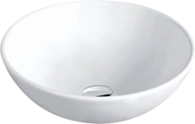 Ben Elina Ronde Waskom - Ø 40 cm - Keramiek - Wit - Wastafel - Opbouw