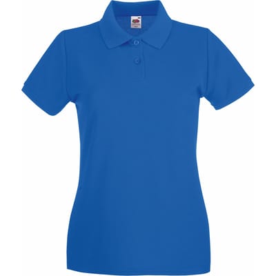 Fruit Of The Loom Vrouwen Dames-Fit Premium Poloshirt Met Korte Mouwen (Royaal Blauw)