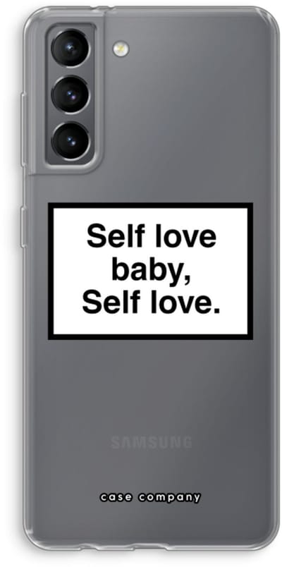 Hoesje geschikt voor Samsung Galaxy S21 hoesje - Self love - Soft Cover Telefoonhoesje - Bescherming aan alle Kanten en Schermrand