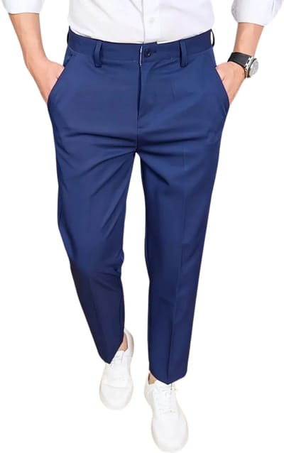 Livano Pantalon Heren - Chino - Golfbroek - Nette Broek - Elastische Tailleband - Volwassenen - Blauw - 44