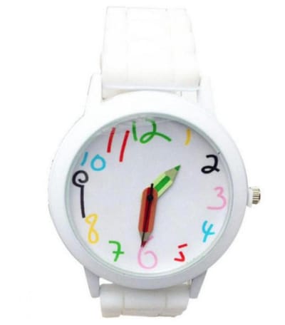 Hidzo Horloge Potlood - Ø 39 mm - Wit - Siliconen