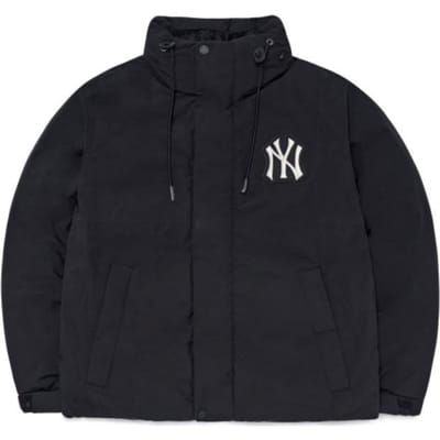 MLB New York Yankees FW22 Veste d'hiver chaude à capuche et col montant Doudoune courte pour homme Noir 3ADJB1126-50BKS S black