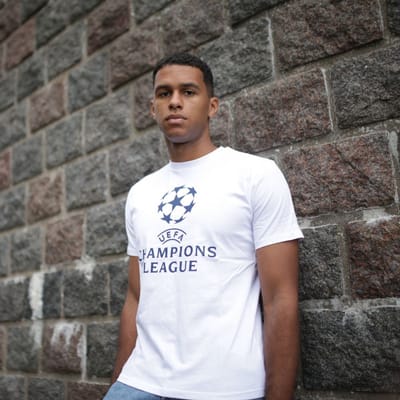 Champions League logo t-shirt senior - wit - Maat S
