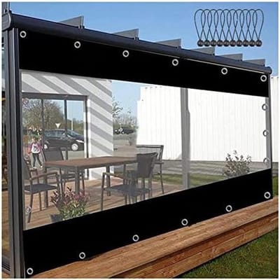 Waterdicht Afdekzeil - Terras Zeil Veranda - Buiten Beschermen - Transparant PVC Paneel - 360 x 200 cm - Transparant