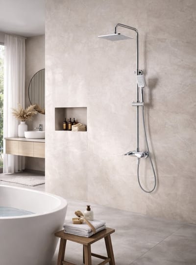 LUNOX regendoucheset | Chroom 210x205x1510mm | Kayvit