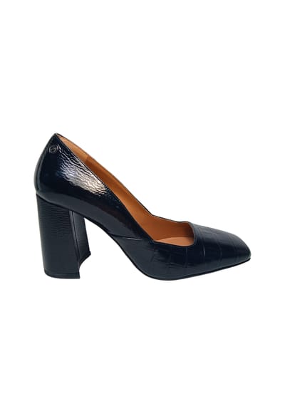 sa10168G9fvik00A Pollini Vrouwen leder zwart