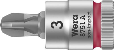Wera 8751 A 05003352001 Kruiskop Phillips Dopsleutel-bitinzet PH 3 1/4 (6.3 mm)