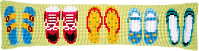 Vervaco - Kruissteektochtmat kit - Zomerschoenen - PN-0188105 - Borduren - Borduurpakket - Borduurpakket volwassenen - Borduurpakket kind