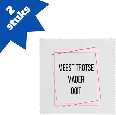 Akyol - meest trotse vader ooit brillendoekjes - Papa - trotse vader - vader cadeautjes - vaderdag - verjaardagscadeau - verjaardag - cadeau - geschenk - kado - gift - vader artikelen - 17,8 bij 17,8 cm - 2 stuks