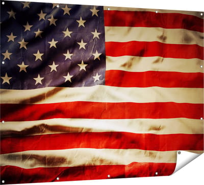 Gards Tuinposter Amerikaanse Vlag - Verenigde Staten - 160x120 cm - Tuindoek - Tuindecoratie - Wanddecoratie buiten - Tuinschilderij