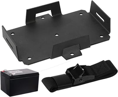 Batterij Box - Opslag Houder - Voertuig Beveiliging - Verstelbare Riemen - 17x13x5 cm - Aluminium