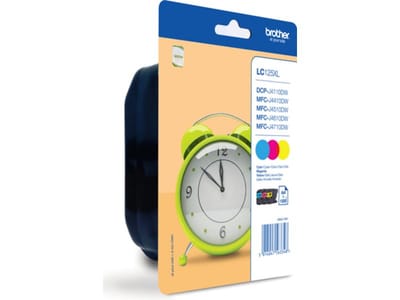 Brother LC125XLRBWBP / LC 125XL Rainbow Pack Cyan Magenta Yellow - Inktpatroon Cyaan