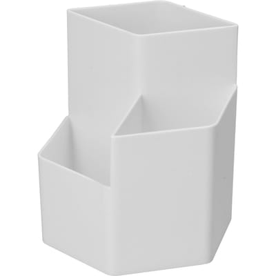 Pennenbakje 3 vakken Multifunctioneel Schattig Plastic Wit Penorganizer voor Studiekamer Kantoor Klaslokaal gray