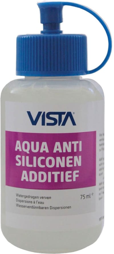 Vista Anti-siliconen vloeistof - Voor oplosmiddelhoudende verven - Voor veel ondergronden - Binnen en buiten - Beschermt tegen kraters - 75 ML