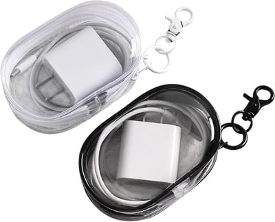 Draagbare Kabel Organizer voor Reizen, Transparante Opbergtas voor Opladers en Data Kabels, Ideaal voor Hoofdtelefoons en Accessoires