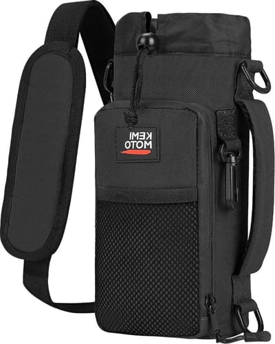 Waterfleshouder neopreen draagbare drinkflessenhouder met verstelbare schouderriem voor kamperen fietsen reizen bottle bag