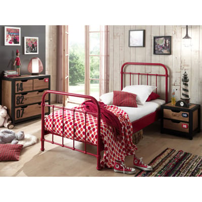 LUCEVI - New York Bed 90x200cm - Rood