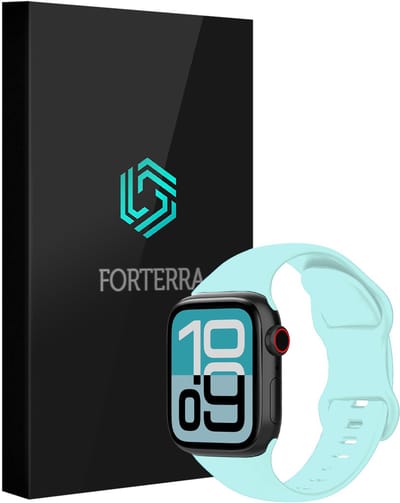 Smartwatchbandje Geschikt voor Apple Watch 1, 2, 3, 4, 5, 6, 7, 8, 9, SE - 38/40/41 mm - Verstelbaar Siliconen Bandje - Mint