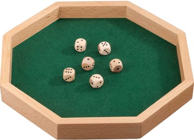 Philos Dobbelsteenbak Hout Octagon - Pitjesbak