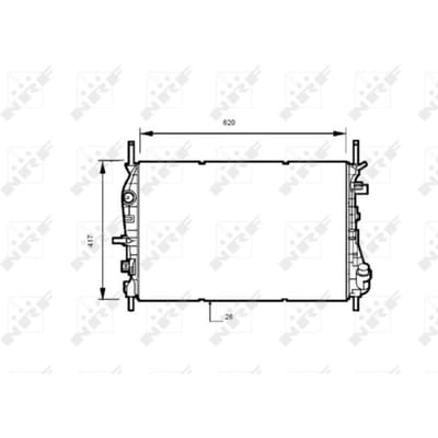 Radiator, motorkoeling NRF 53741