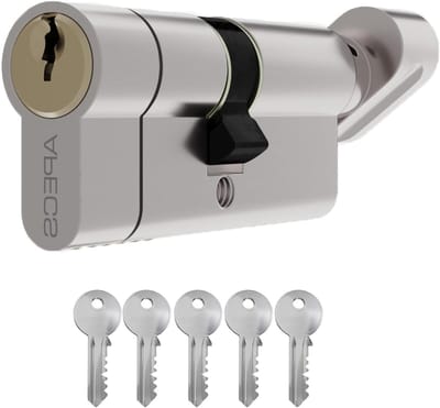 Euro Cilinder Duim Draai - Cilinderslot Deur - Deur Beveiligen - Anti Boor Anti Pick - 40/40 - Dubbelkleurig