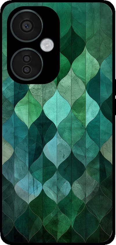 Smartphonica Telefoonhoesje Geschikt voor OnePlus Nord CE 3 met groene bladeren opdruk - TPU backcover case green leaf design - Groen geschikt voor OnePlus Nord CE 3