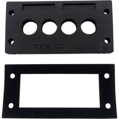TRU COMPONENTS TC-KDL 16/4 Kabelinvoeringsplaat Klem-Ø (max.) 16 mm PA Zwart 1 stuk(s)