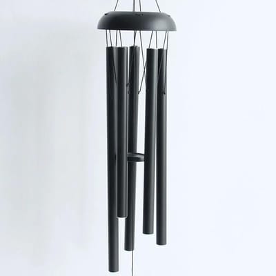 36 Inch Windgong Buiten Grote Donkere Kleur Windgong 5 Zware Buisjes Aluminium Buiten Diepe Klank Verstelbaar Tuindecor black