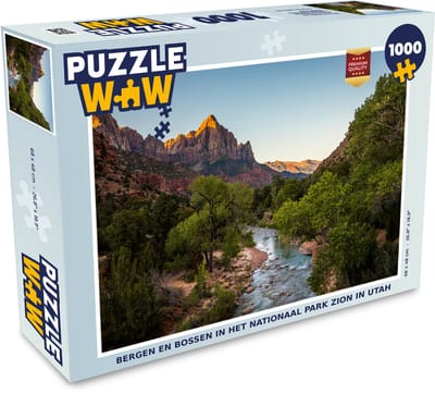 Puzzel Bergen en bossen in het Nationaal Park Zion in Utah - Legpuzzel - Puzzel 1000 stukjes volwassenen