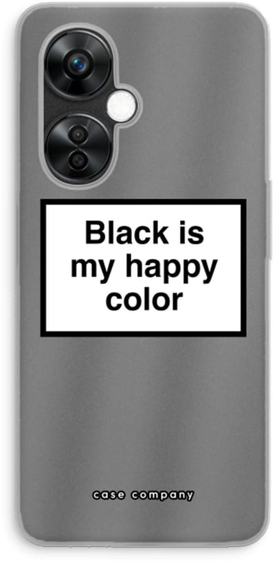 Case Company® - Hoesje geschikt voor OnePlus Nord CE 3 Lite hoesje - Black is my happy color - Soft Cover Telefoonhoesje - Bescherming aan alle Kanten en Schermrand