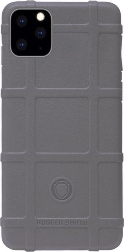 RUGGED SHIELD Rubber Bumper Case Hoesje Geschikt voor iPhone 11 Pro - Grijs