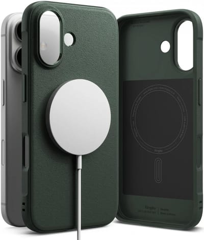 Ringke Onyx Magnetic | Hoesje Geschikt voor Apple iPhone 16 Plus | Compatibel met MagSafe | Back Cover Flexibel TPU | Groen