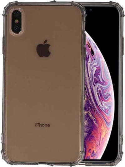 Schokbestendig Back Cover Hoesje - Shockproof Telefoonhoesje - Geschikt voor iPhone XS Max - Grijs