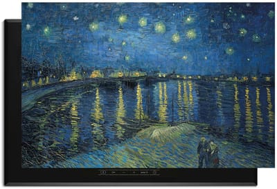 KitchenArt - Sterrennacht boven de Rhône – Inductie Beschermer - 78x52 cm - Kookplaat Beschermer - Luxe Afdekplaat Inductieplaat - Anti-slip & Oprolbaar - Beschermmat Inductiekookplaat