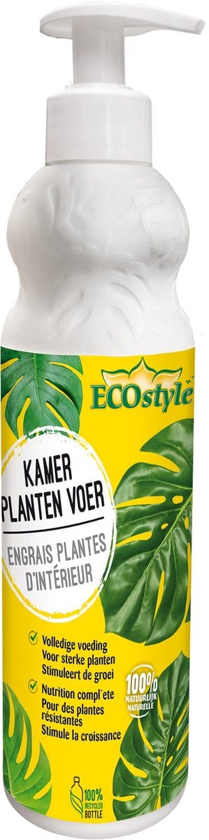 ECOstyle GroenVoer Organische Vloeibare Kamerplanten Voeding - Groeiende en Bloeiende Planten - Diepgroen Blad - 400 ML