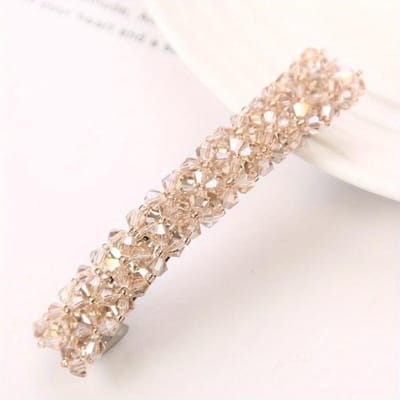 Elegante Sprankelende Strass Haarspelden - Roestvrijstalenveerclips met Kristallen Versieringen, Perfect voor Stijlvolle Opsteekkapsels & Feestelijke Gelegenheden