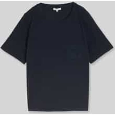 Tom Tailor - Boxy fit T-shirt met borstzak - Maat M - sky captain blue
