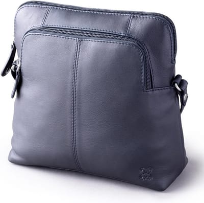 Leren Schoudertas - Dames Handtas - Dagelijks Gebruik - Verstelbare Band - 23 x 8 x 22 cm - Marineblauw