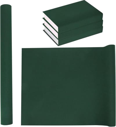 Boekbinddoek - Boekomslag stof - Boeken maken - Papier gesteund - 145 x 42 cm - Donkergroen