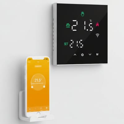 NBAP® Thermostaat voor cv - Draadloos met Wifi - Met App - Zwart