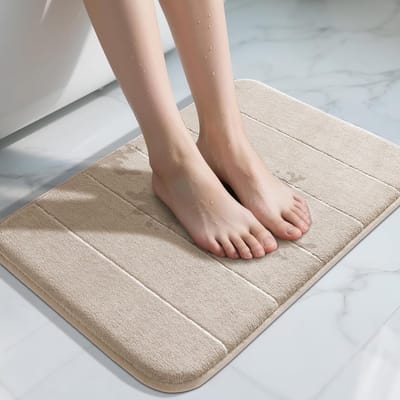 Traagschuim badmat — super zacht, waterabsorberend, antislip, droogt snel, wasbaar in de machine — voor bad en douche, home deco vloerkleed — woon - eetkamer vloerkleed rug — 24 x 17 inch
