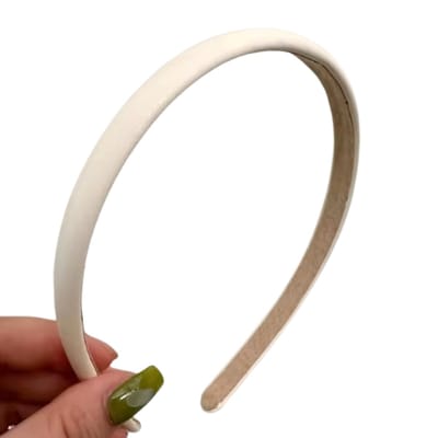 Haarband- leer- Wit- 1 cm- Charme Bijoux