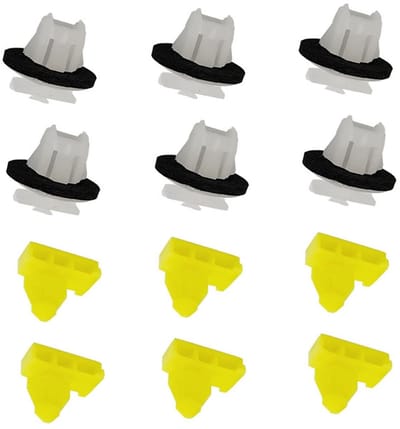 Dailygoods- Trim Clips 40 Stuks - Bevestigingsclips Auto - Vervangingsclips - Duurzaam - Compatibel met Nissan Juke 2010-2017 - 20 Witte/20 Gele Clips