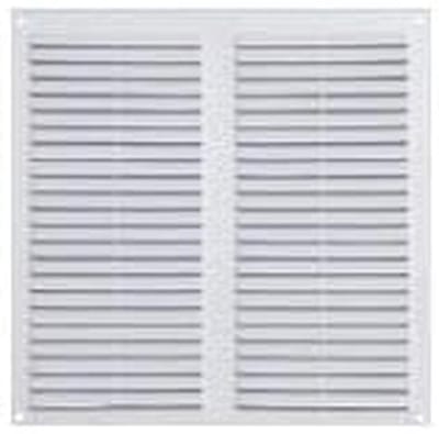 Ventilatierooster Wit 350x350mm met Geïntegreerd Vliegengaas voor Binnen en Buitenmuur