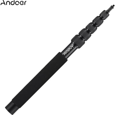 Andoer handmicrofoonarm Uitschuifbare microfoonarm Boompaal van aluminiumlegering 6-section