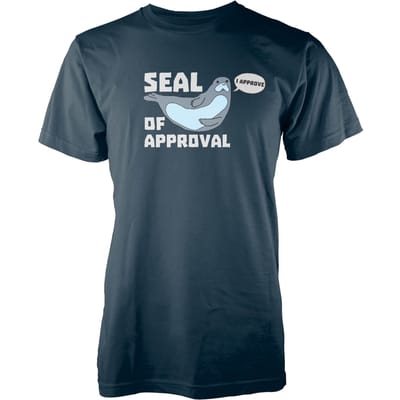 Seal Of Approval Navy T-Shirt - L