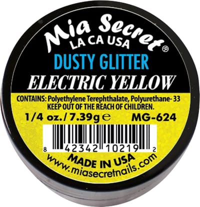 Dusty Glitter Electric Yellow