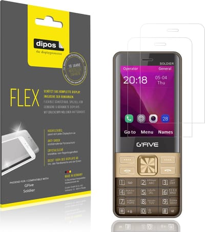 dipos – 2x Beschermfolie geschikt voor GFive Soldier | 3D Full Cover Screenprotector | 100% Passend